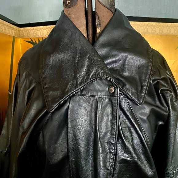 Vintage 1980s Leather Jacket One Size - Picture 5 of 8
